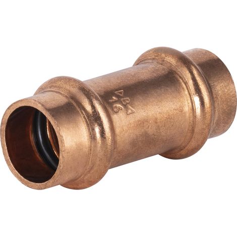 Manguito Cobre Doble Hembra Igual Cobre a Prensar QUICK PLOMBERIE - Hembra Ø16