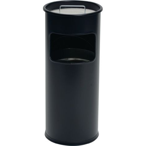 Combiné cendrier-poubelle D.260xH620 mm noir tôle d'acier DURABLE