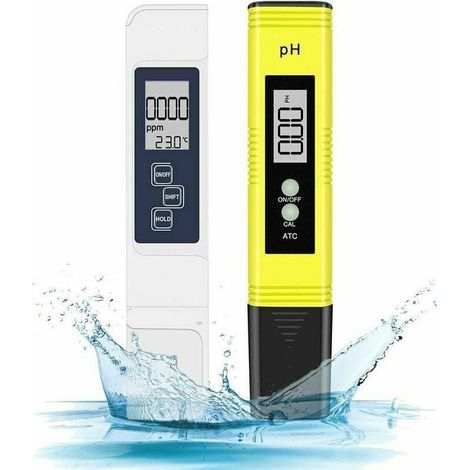 Digital pH and TDS Meter Combo, 0.05 pH pH Tester with High Accuracy +/- 2% Reading Accuracy TDS Tester, Water Quality Tester for Drinking Water/Swimming Pool/Aquarium/ (1/4)