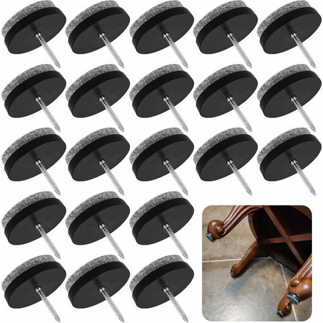 20pcs Furniture Slider Chair Pads, Chair Pads, Felt Furniture Slider Protector Table Feet 22mm (1/5)