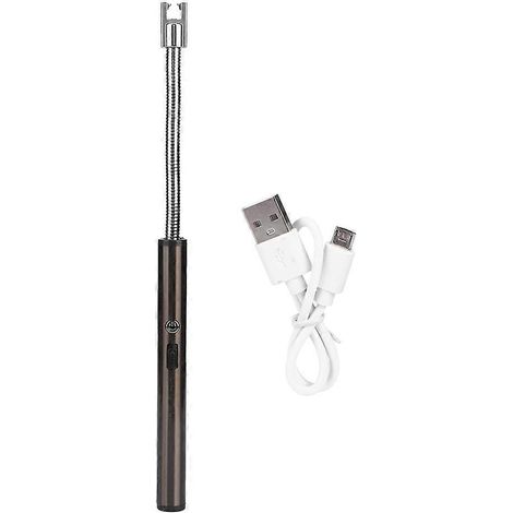 Briquet barbecue rechargeable à arc électrique, tuyau long flexible, allumage résistant au vent pour grillades en extérieur, usage camping, pique-nique, cheminée (1/5)