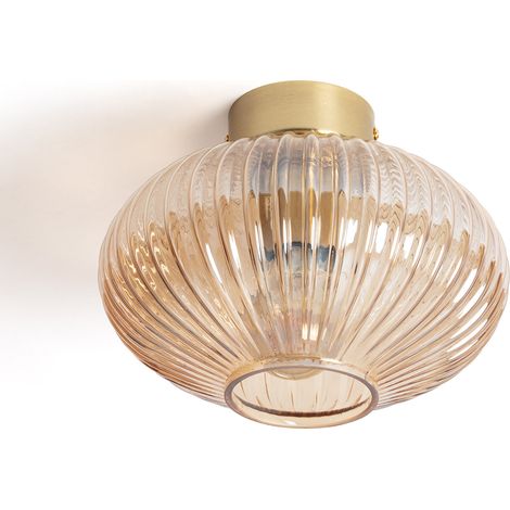 Plafón de Techo Metal y Cristal Basile Ámbar (1/5)