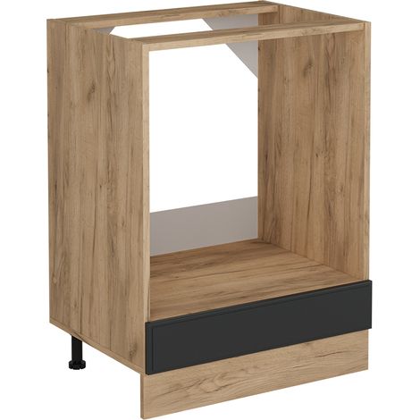 Mobile per forno da incasso R-Line, Antracite casa di campagna, 60 cm senza piano di lavoro, Vicco