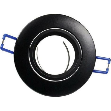 Vtizikl Porta Faretto Da Incasso Tondo Supporto Faretti Portafaretto Controsoffitto P12 - Nero (1/2)