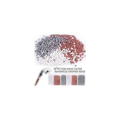 Kit Filtre Douche Anti Calcaire avec Billes Ions Négatifs, Recharge 6 Mois pour Pommeau de Douche, Adoucisseur d'Eau et Purificateur (1/4)