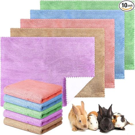 Waterproof Guinea Pig Blankets Washable Small Animal Blankets Absorbent Reusable Pads Guinea Pig Cage Liners Multicoloured 18 x 24 Inches (1/5)