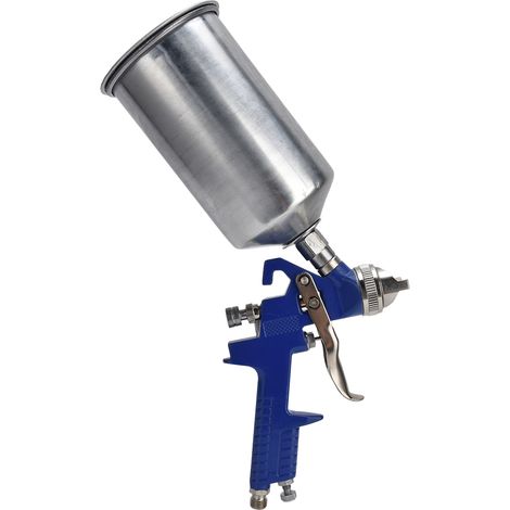 Pistolet à peinture HVLP professionnel en alliage d'aluminium, pistolet à peinture pneumatique pour revêtement automobile H-827P bleu (1/5)