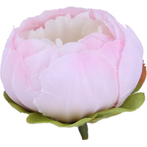 Têtes De Fleurs Pivoine Rose Clair - Lot De 10 Pièces Pour Décoration Mariage Et Couronne (1/5)