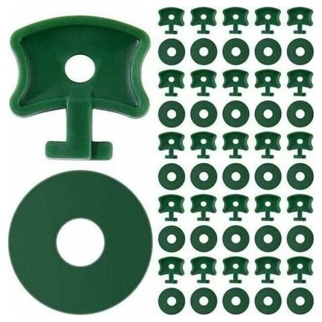 Clips en plastique pour serre avec rondelles pour sécuriser l'isolation, le filet à bulles sur serre en aluminium, ,vert, 50 clips + 50 rondelles (1/5)