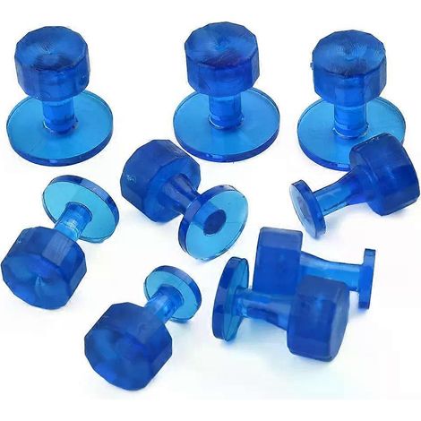 Kit de 9 outils de réparation de bosses de voiture sans peinture : extracteur de bosses, ventouses adhésives bleues. (1/4)