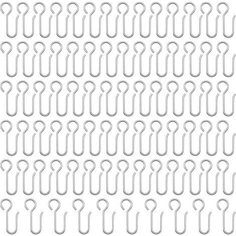 80 Pièces Crochets à Rideaux en métal,Crochets de Rideaux,Crochets agrafes pour Rideaux,pour Rideau de Fenêtre, Rideau de Douche (1/4)
