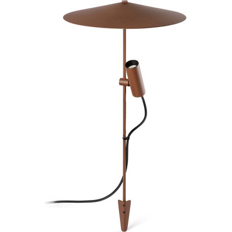 CLAP 630 Picchetto marrone ruggine 6W 3000K 38° con piastra S (1/3)