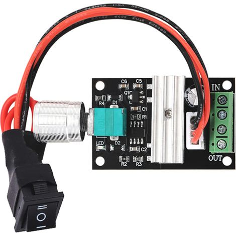 1 Pièce Contrôleur de vitesse de moteur à courant continu 6V 12V 24V 3A 80W (PWM) Commutateur de pilote de moteur réversible réglable (1/5)