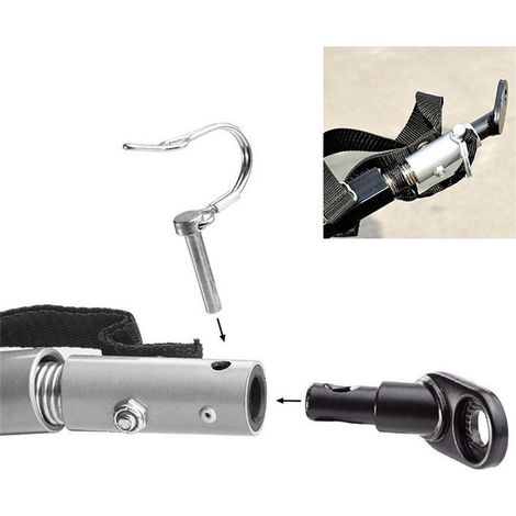 Bébé animal de compagnie divers accessoire de remorque de vélo tête de remorquage 20x5x4 cm noir (1/4)