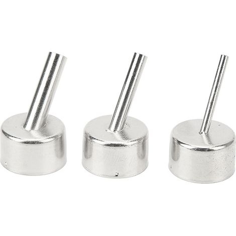 Buse de pistolet thermique en acier inoxydable, 3 pièces, antirouille, résistant aux hautes températures, pointe à Air chaud pour l'entretien (1/5)