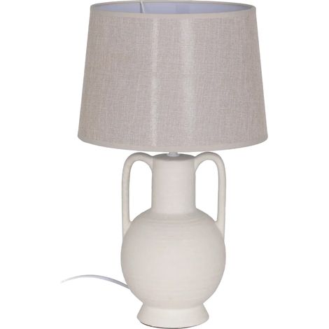 Lampe en céramique beige 47 cm (1/2)