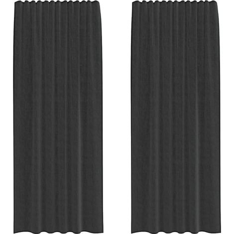 Maison Exclusive - Tende in Voile con Tasche per Aste 2 pz Nero