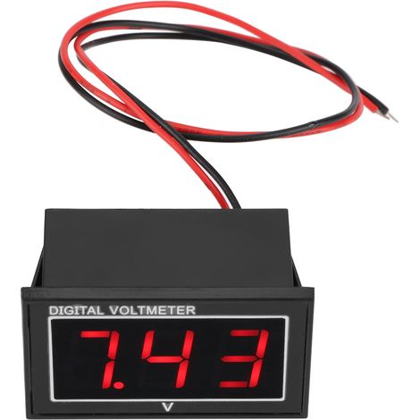 Wasserdichtes LED-Digitalvoltmeter 0,56″ – DC 2,5–30 V, rot (1/5)