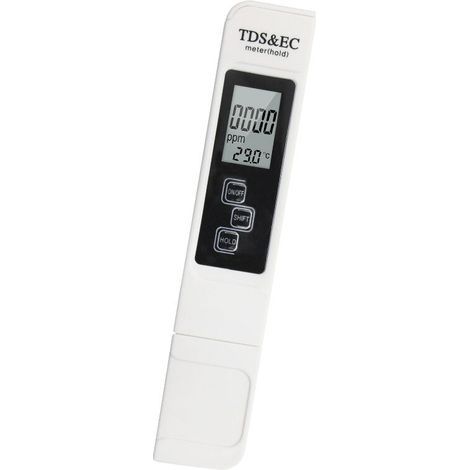 Testeur pH Mètre électronique, TDS&EC Mètre Température, 3 en 1 Testeur de qualité de l'eau avec Écran LCD, Auto-Calibration, Test pour Piscine, Aquarium, Laboratoire,etc. (1/5)