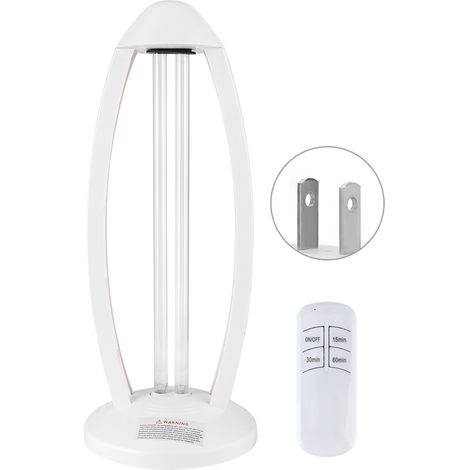 Lampe UV à double tube avec télécommande et minuterie, pour usage domestique et hospitalier, prise américaine 110V. (1/5)