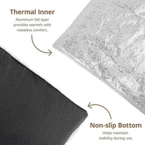 Self-Heating Plush Mat, 60 x 45 cm, Brown Silent Thermal Nappy for Kittens (1/4)