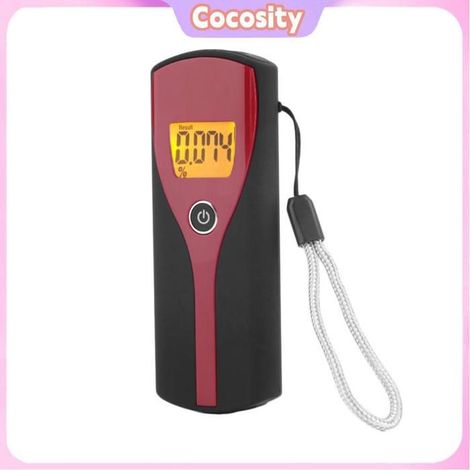 Cocosity Alcootest Testeur d'alcoolémie numérique à écran LCD, éthylotest, analyseur d'alcool soufflé outillage test Noir et rouge (1/5)