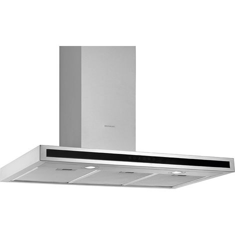 Silverline 3173.9.733.03 Cappa a Parete 90 cm 593 m³-h Classe A 69 dB Touch colore Nero Acciaio Inox (1/2)