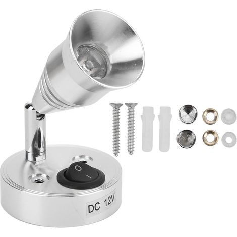 Lampe de Lecture LED pour Camping-car, 12V, 3W, Intérieur Flexible, pour Camion, Remorque, Bateau, Yacht, Caravane (couleur claire). (1/5)