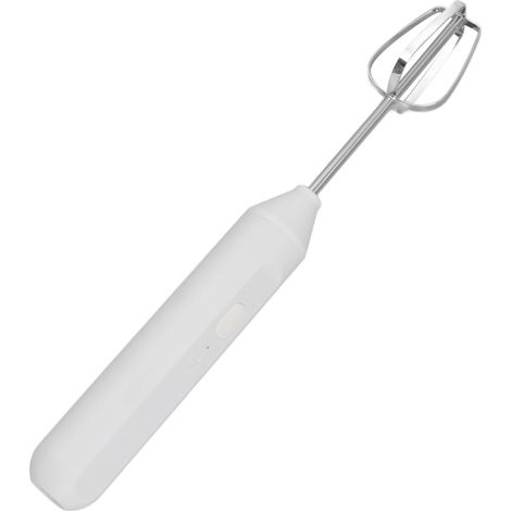 Tragbarer elektrischer Schneebesen, elektrischer Milchaufschäumer, Kaffeemixer, Milchshake-Mixer, Milchaufschäumer, weiße Küchenutensilien (1/5)