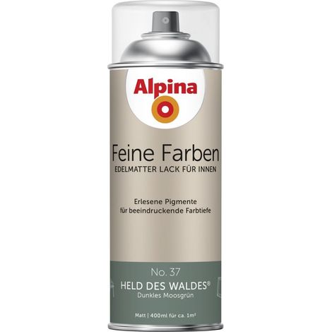 Alpina Feine Farben Sprühlack No. 37 Held des Waldes moosgrün edelmatt 400 ml Sprühlacke (1/2)