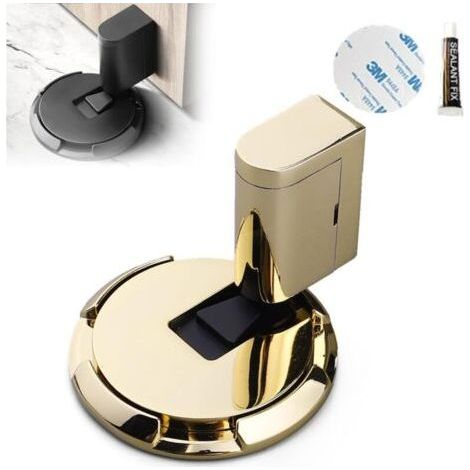 Mechanical Floor Stop, Magnetic Door Stop, Push Down Mechanical Door Stop (Yellow) (1/5)
