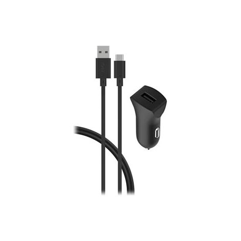 Adaptateur d'alimentation pour voiture - BIGBEN Connected - USB-C - 2.4 A - Noir - Chargeur allume-cigare