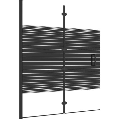 Maison Exclusive - Pannello Doccia Pieghevole in ESG 120x140 cm Nero