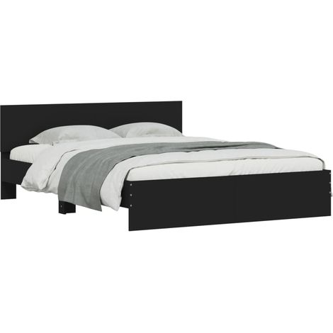 Bed Frame without Mattress Black 140x200 cm vidaXL