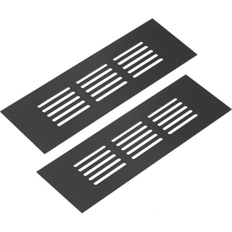 2 grilles ventilation alliage aluminium noir 15050mm plinthe évacuation chaleur placard (1/5)
