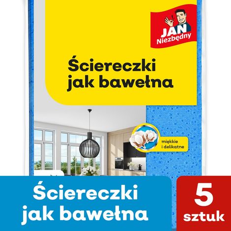 Jan Niezbędny Universal-Baumwoll-ähnliche Viskosetücher 34x45 cm 5 Stück.