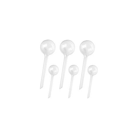 Lot de 6 boules d'arrosage en verre pour plantes, arrosage automatique, distributeur d'eau pour plantes d'intérieur et d'extérieur, grandes et petites tailles