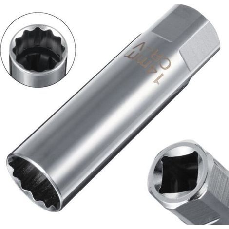 Chiave per candele da 14 mm (3/8") per BMW, Mercedes, Toyota, Peugeot - NEÜFU - Chiave per candele - Acciaio (1/4)