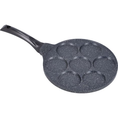 Poêle à Pancakes Mini 7 Trou Antiadhésive, pour Cuisinière à Induction, Omelette et Hamburgers (1/5)
