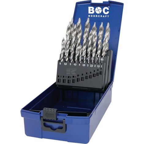 Juego de brocas 25 uds. HS-DIN 338-G TURBO STEP BOHRCRAFT 12021330025