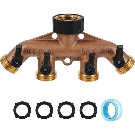 Adaptateur de tuyau en laiton pour robinet de jardin (lot de 2) - Extérieur (1/5)
