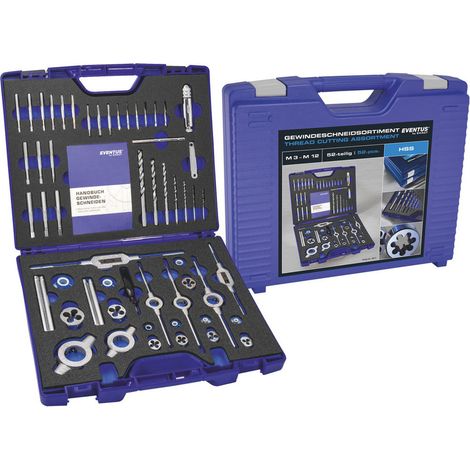 Gewindeschneid Universalsortiment GS52 HSS 52-tlg. - 70571
