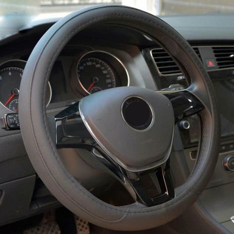 TRADE SHOP - Coprivolante 7222 Nero 42cm Con Presa Comfort Per Volante Auto In Gomma Air-grip -