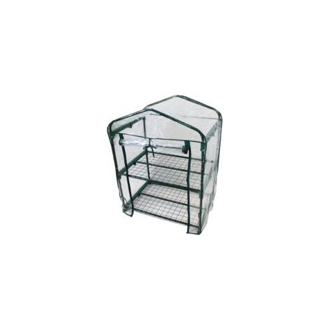 Telo di copertura per serra, copertura di ricambio in PVC a 2 strati per serra da giardino, vaso da fiori, per uso interno ed esterno, 70 x 50 x 93 cm, ripiano non incluso - Crezuo