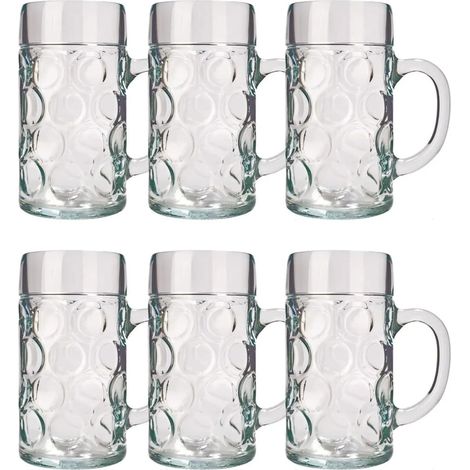 Bierglas, Bierkrug, Maßkrug, Bierseidel 6er Set Biergläser, ISAR - 0,5 Liter