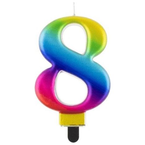 Vela número 8 Beauty&Charm Galaxy 8cm