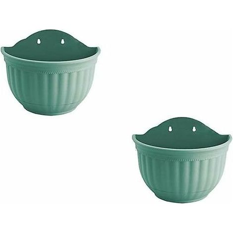 royaluxe- Lot de 2 Pots Jardinières Suspendues Décoration Mariage Maison Jardin Fenêtre Porche (1/4)