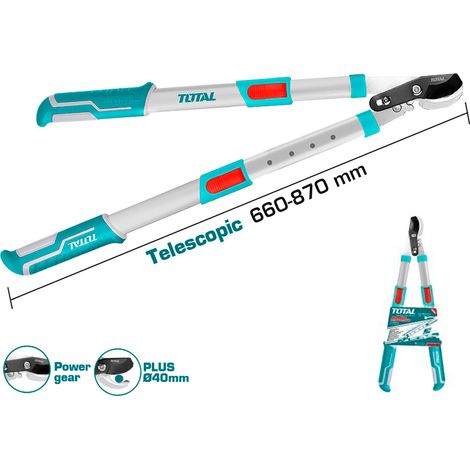 Total Tijera poda Junke con engranaje y mango extensible THTS1527416