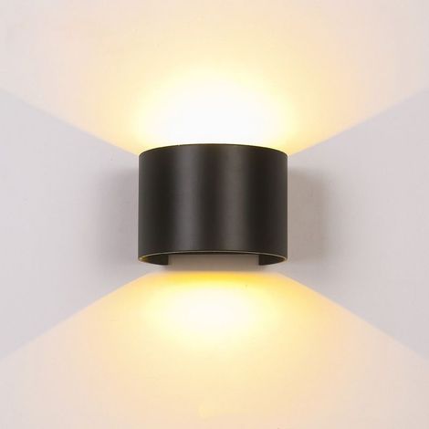 Applique Murale Led 12W Noir Lampe Murale D'Intérieur Applique Murale Aluminium Moderne Pour Salon, Chambre À Coucher, Blanc Chaud (1/5)