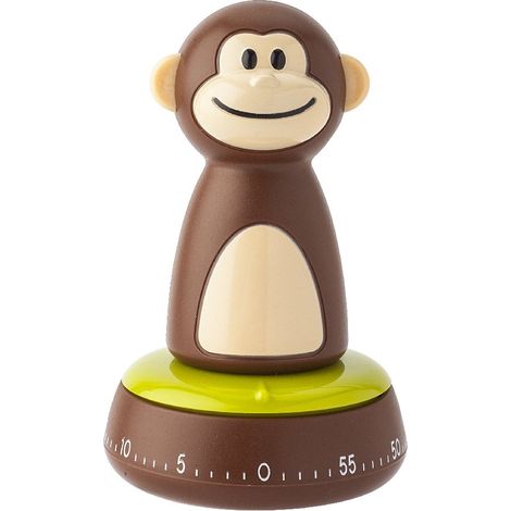 Joie Kitchen Gadgets MSC Internazionale Joie Monkey-Timer da Cucina, in Acciaio Inox, Inossidabile, Marrone, 5 x 5 x 10 cm (1/2)